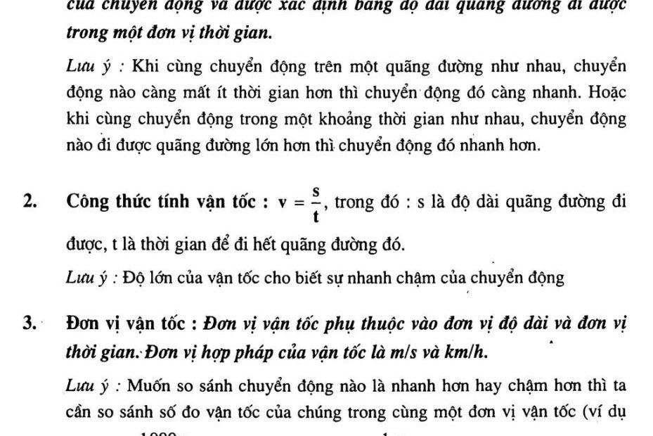 Giải Bài Tập Vật Lý 8 Bài 2: Vận Tốc