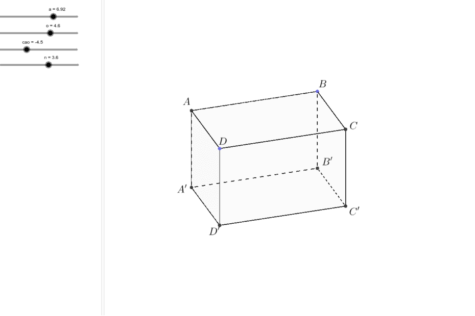 Hình Hộp Chữ Nhật – Geogebra