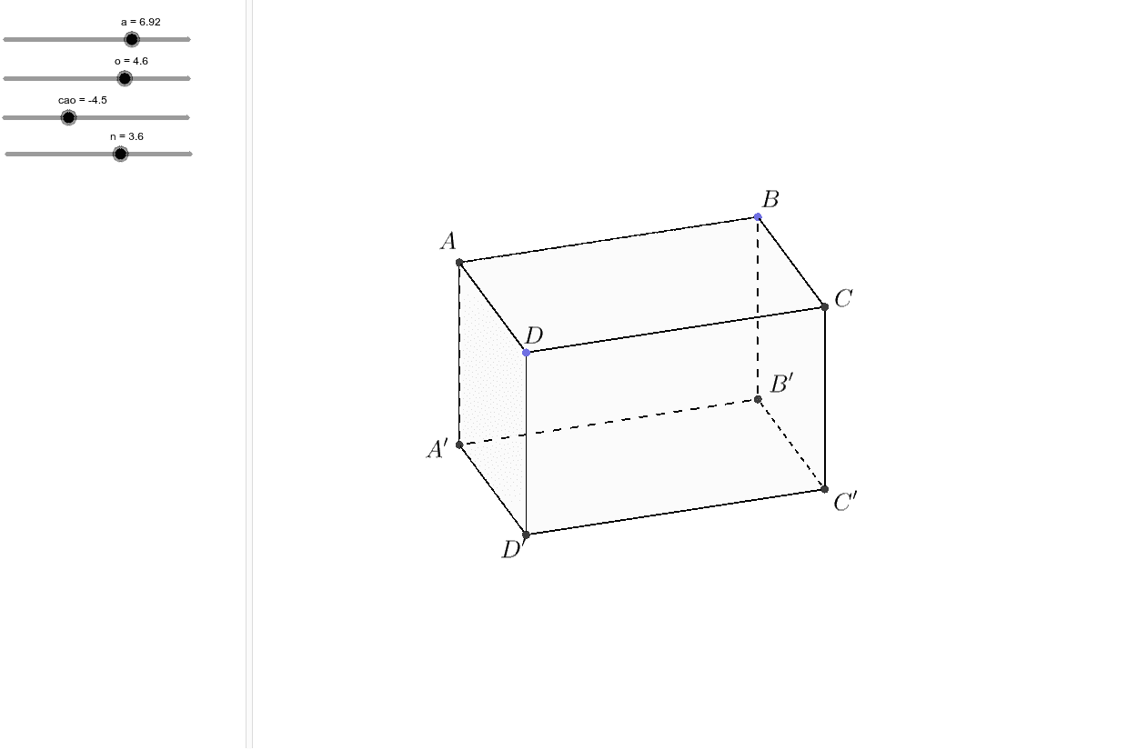 Hình Hộp Chữ Nhật – Geogebra