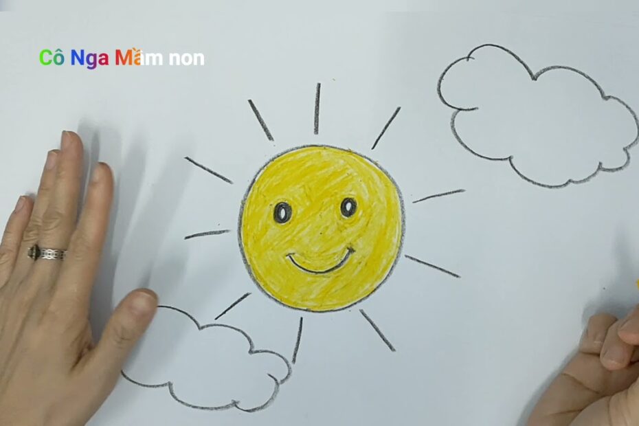 Vẽ Ông Mặt Trời Và Đám Mây/ How To Draw The Sun And Clouds/ #Congamamnon  #Daybeve - Youtube