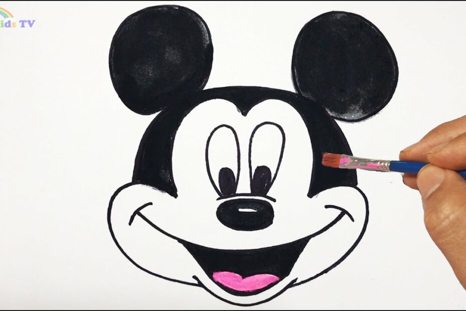 Hướng Dẫn Vẽ Chuột Mickey | Glitter Mickey Mouse Coloring And Drawing For  Kids - Youtube