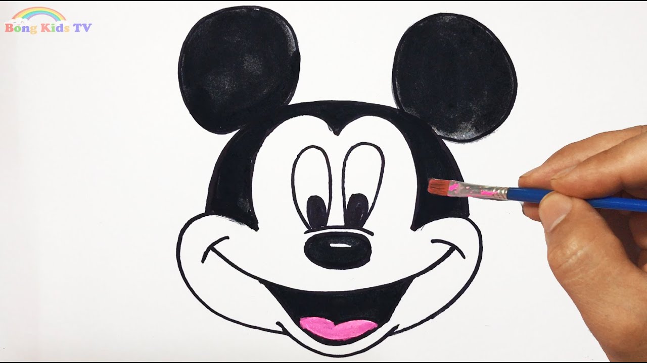 Hướng Dẫn Vẽ Chuột Mickey | Glitter Mickey Mouse Coloring And Drawing For  Kids - Youtube