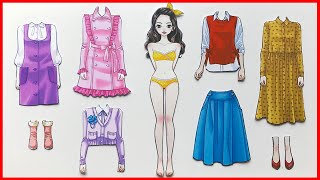 Búp Bê Giấy & Dán Hình Váy Đầm Giày Dép Công Chúa Hàn Quốc - Paper Doll  Dress Up Sticker (Chim Xinh) - Youtube