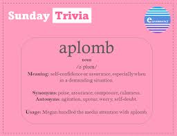 Eli - English Language Institute - Word Of The Day..!💡 Aplomb Meaning :  Self-Confident Assurance, Skill, And Poise – Especially In Difficult Or  Challenging Circumstances. Sentence : Mr. Oakley Did This With