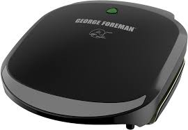 2-Serving Classic Plate Electric Indoor Grill And Panini Press - Black With  Copper Plates | George Foreman